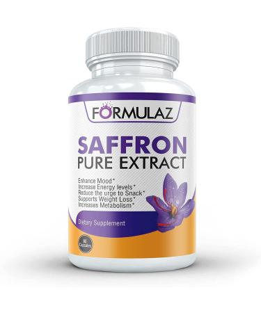 Saffron Supplement with 100% Pure Saffron Extract 88.5 mg Crocus Sativus Natural Appetite Suppressant Heart and Eye Health Support Mood Metabolism Energy Booster