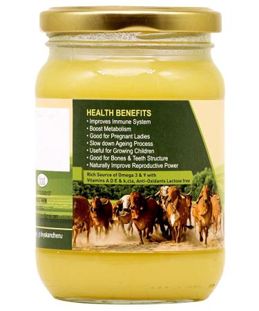 Divya Kamdhenu Organic A2 Ghee - 500 ml Vedic Bilona Method | Premium Gir Cow Ghee for International Shipping - Buy Online on GoSupps.com