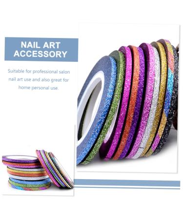 Beavorty 90 Pcs Adhesive Line Sticker Washi Tape Dispenser Nail Decor Nail Tape Strip Adhesive Epoxy Nail Art Stickers Nail Strip Tape Gold Powder Gold and Silver Thread Optional - Buy Online on GoSupps.com