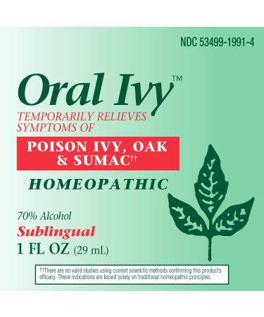 B&T Oral Ivy Homeopathic 1 Oz. - Relieves Poison Ivy, Oak & Sumac Symptoms - Nature's Way Brands - Buy Online on GoSupps.com