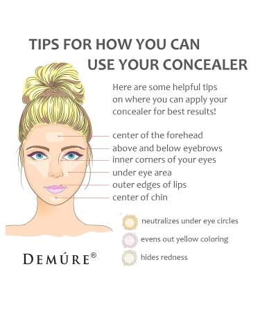 Demure Mineral Concealer for Dark Circles Under Eyes - Yellow (2g) - Buy Online on GoSupps.com