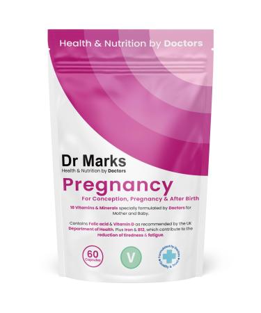 Pregnancy Multivitamin - For Pregnancy Conception & After Birth Support - Includes Folic acid & Vitamin D at UK Department of Health Safe Doses - No Fillers - Dr Marks Health & Nutrition by Doctors