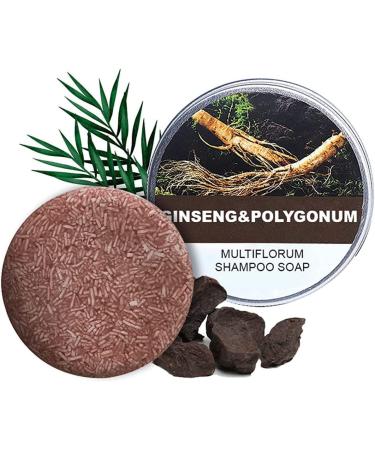 Refresspro Ensemble de shampooing assombrissant pour cheveux gris il Shou Wu bio favorise la croissance des cheveux volumisant et hydratant (1 pi ce)