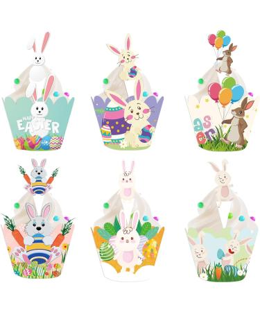 Easter Cake Topper - Bunny Cupcake Plug-in Decor Toppers | Eye-Catching Dessert Decoration for Cakes Ice Cream Cupcakes and Cheese Frifer - Buy Online on GoSupps.com