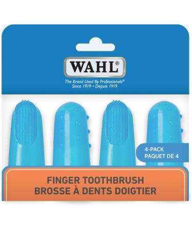 Wahl Canada Pet Finger Toothbrush 4 Pk Pet Finger Brush For Dogs & Cats Pet Teeth Brushes Pet Teeth Care Silicone Finger Brush Pet Dental/Teeth Brush Easy To Use On Your Pets Teeth - Model 58482 - Buy Online on GoSupps.com