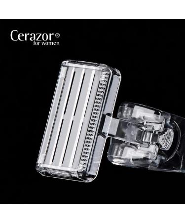 Cerazor Pink Ceramic Razor for Women - No Metal Allergy & Skin Damage | Safe Shaver for Sensitive Skin - Buy Online on GoSupps.com