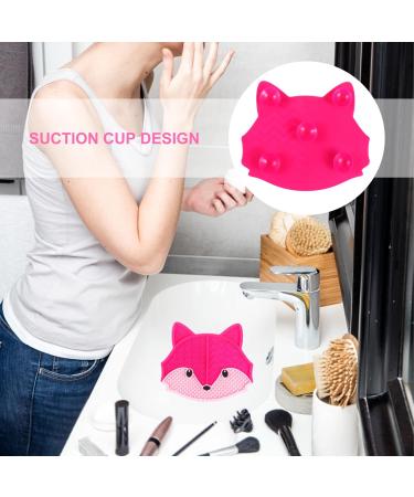 KALLORY Silicone Makeup Applicator & Brush Cleaner Pad - Fox Shaped Cosmetic Scrubber Tool for Effortless Makeup Brush Cleaning - Buy Online on GoSupps.com