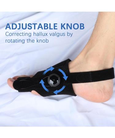Bunion Corrector for Women & Men - Adjustable Orthopedic Bunion Splint with Big Toe Separators for Foot Pain Relief (1PC) - Black - Buy Online on GoSupps.com