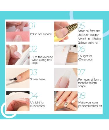 5 in 1 Builder Gel Base for Strong Nails UV/LED Nail Polish Coat 15ML White - Buy Online on GoSupps.com