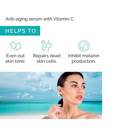Vitamins & Sea Beauty Dead Sea Minerals + Vitamin C Serum | Anti-Aging Dark Spot Corrector Hydrating Facial Serum for Glowing Skin - 2 fl oz - Buy Online on GoSupps.com