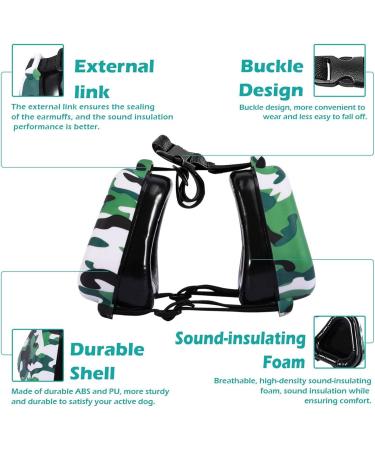 YYCFB Dog Earmuffs | Hearing Protection for Dogs | Noise Protection for Fireworks | Camouflage Design - Buy Online on GoSupps.com