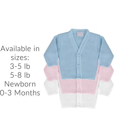 Pink Newborn Baby Cardigan | Winter Knitwear for Premature Babies | Made in Portugal - Buy Online on GoSupps.com