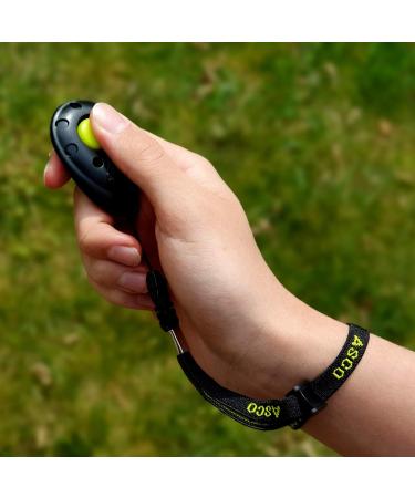 ASCO Premium Clicker for Dogs & Cats | Professional Clicker Training Tool with Stretch Bracelet - ASCO-01PA - Buy Online on GoSupps.com