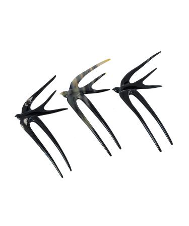 Marycrafts Handmade Buffalo Horn Swallow Bird Hair Fork Sticks - Style 1 - Buy Online on GoSupps.com