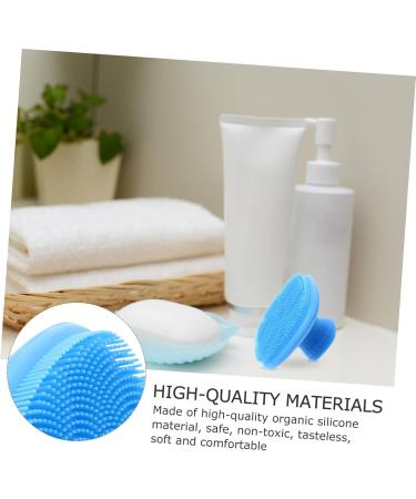 minkissy Brush Brush face Cleaning Tool Bathroom Accessory Silicone Bathing Silicone Face Cleaner Soft Facial Cleaning Brush Facial Cleaning pad face Brush Silica Gel Cleaning Blue 7x7cm - Buy Online on GoSupps.com