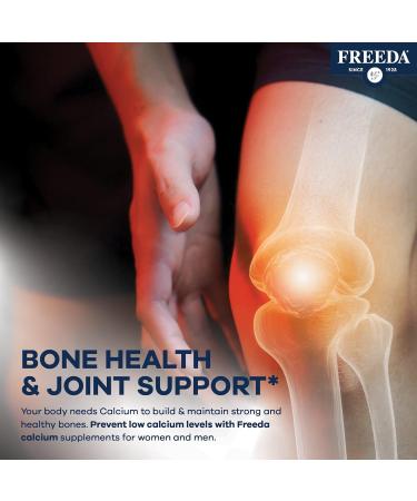 Freeda Calcium Citrate 1000mg Tablets - Kosher Vegan Supplement for Bone and Joint Health - 250 Count Pack - Non-Dairy Calcium for Women & Men - Buy Online on GoSupps.com
