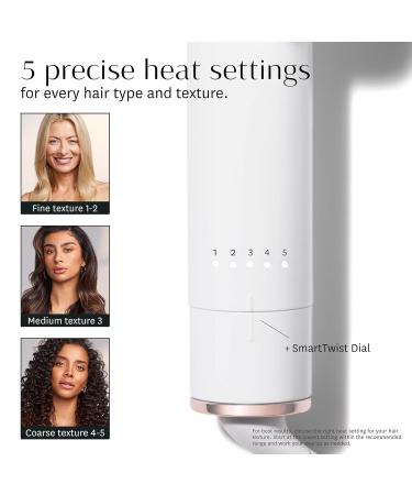Buy T3 SinglePass Curl Professional Curling Iron - Custom Ceramic Long Barrel Adjustable Heat for Shiny Curls & Waves - 1 inch White/Rose Gold | International Shipping Available - Buy Online on GoSupps.com