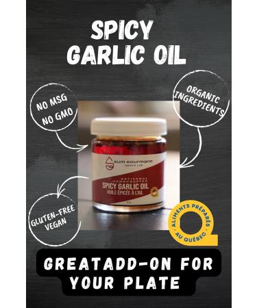 Spicy Garlic Chili Oil/Handcrafted/Vegan & Gluten Free / 4 oz jar/Made with Organic Korean Chili Powder - Buy Online on GoSupps.com