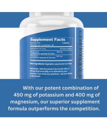 Life Strength Magnesium Potassium Complex Supplement - 90 Capsules - Supports Vascular Health & Leg Cramp Relief - Buy Online on GoSupps.com
