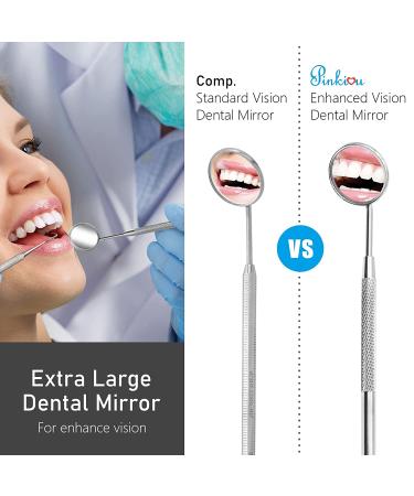 Dental Hygiene Kit - Stainless Steel Plaque Remover Set for Adults, Kids, and Pets - Includes Tongue Scraper, Mirror, and Probe - Portable Oral Care Tools with Case - Buy Online on GoSupps.com