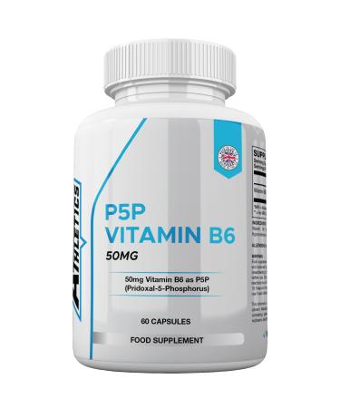 Vitamin B6 P5P 50mg - Activated Vitamin B6 - Pyridoxal-5'-Phosphate Tiredness and Fatigue Supplement - 60 Capsules - Buy Online on GoSupps.com