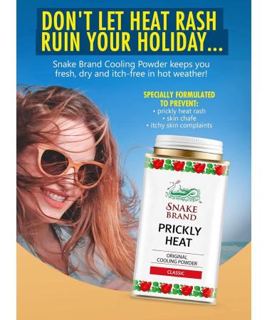 SNAKE BRAND Prickly Heat Cooling Body Powder 140g (Classic Pack of 6) Classic 140 g (Pack of 1) - Buy Online on GoSupps.com