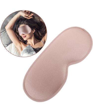 Angoily 3D Blackout Silk Sleeping Mask | Satin Eye Cover for Ultimate Comfort | Sleep Eye Mask with Memory Foam | Travel & Home Use - Pink - Buy Online on GoSupps.com
