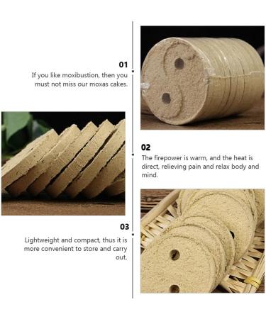 Lurrose Moxa Cake Mugwort - 20 STK Heating Patches for Pain Relief | Traditional Chinese Medicine Massage Tool - Buy Online on GoSupps.com