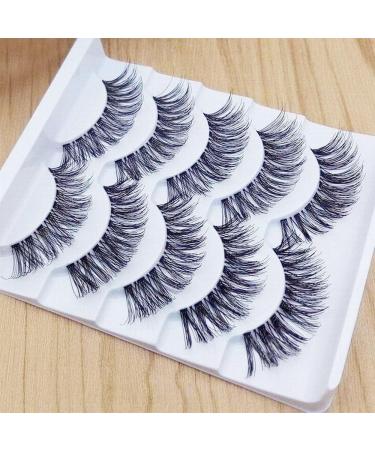Holangela 5 Pairs of Reusable Self-Adhesive Faux Eyelashes - Natural Look Thick Fast & Black for Stunning Makeup - Buy Online on GoSupps.com
