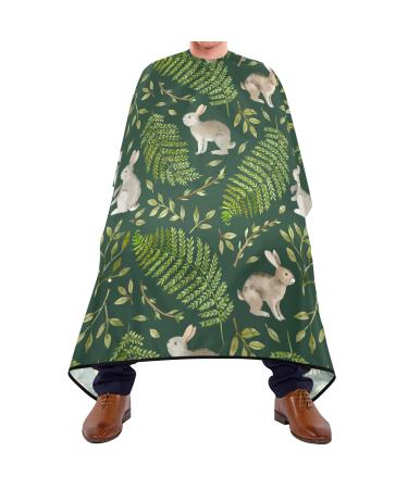 Waterproof Barber Cape -Rabbits Leaves Cheetah Haircut Bib for Men Unisex Hair Cutting Cape(8rp1a)