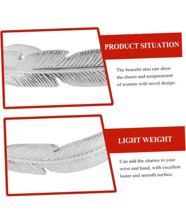 TOPPERFUN leaf cuff bracelet girls bracelet girl bracelets jewelry bracelets charms bracelets charm braclets bangle bracelets Expandable Bangle Bracelet Titanium steel temperament armband 6.5x5cm Steel color - Buy Online on GoSupps.com