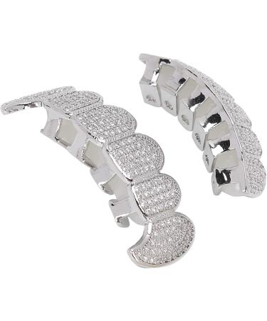 Shop Iced Hip Hop Grillz for Men & Women | Silver Teeth Decorations for Halloween & Parties - Buy Online on GoSupps.com