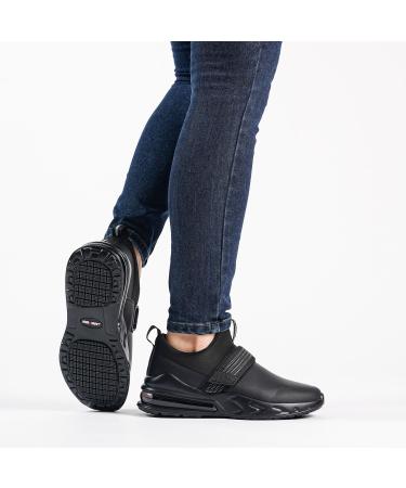 LARNMERN Women's Non Slip Work Shoes - Waterproof Kitchen Chef Shoes with Air Cushion for Restaurant & Food Service, Size 7, Black - Buy Online on GoSupps.com