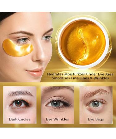 24k Collage Eye Flap Hydrogel Eye Masks - Anti-Wrinkle Care Relieves Fatigue Dark Circles & Puffiness - 30 Pairs - Buy Online on GoSupps.com