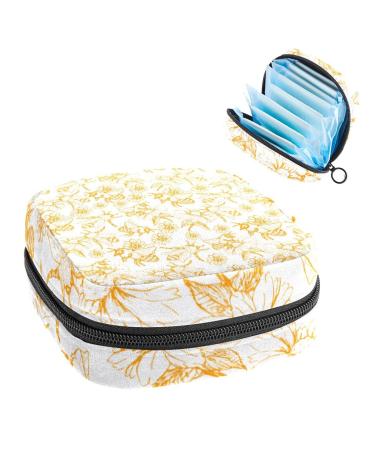Honey Bee Sanitary Napkin Storage Bag Feminine Menstrual Cup Pouches Nursing Pad Holder Tampon Bags Portable Period Bag for Women Teen Girls 1Pcs Multi-colored 4
