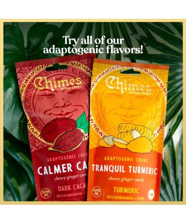 Tranquil Turmeric Adaptogen Ginger Chews Candy - 2 Pack with Ashwagandha, Reishi, Turmeric & Curcumin - Vegan, Gluten Free - Buy Online on GoSupps.com