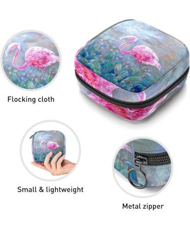 GIAPB Period Bag | Sanitary Napkin Storage Pouch | Travel Makeup Bag | Animal Flamingo Art Color788 - Buy Online on GoSupps.com