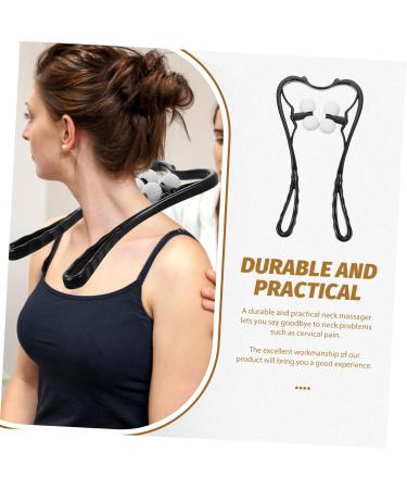 Gleavi 5-St Cervical Spine Neck Massager - Deep Acupuncture Relief Device | Manual Neck Roll & Multifunctional Massage Balls Tension Relief & Relaxation (5pcs Black) - Buy Online on GoSupps.com