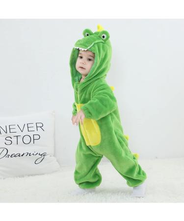 Doladola Unisex Kid's Costume - Crocodile Flannel Animal Hooded Rompers Jumpsuit (3.5-4.5 Years) - Buy Online on GoSupps.com