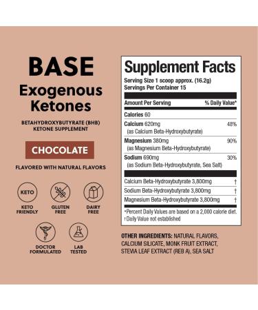 BHB Exogenous Ketones Powder for Energy & Mental Performance | Chocolate Flavor, 8.57 oz - Buy Online on GoSupps.com