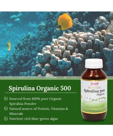 Hi Well Premium Spirulina 500 Oragnic 500 Tablets 1 - Buy Online on GoSupps.com
