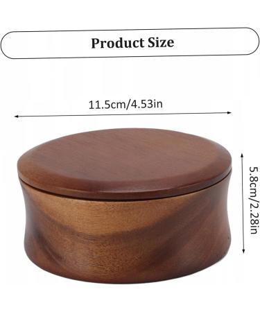 Cucufa Wooden Shaving Bowl for Men - 4.5x2.2 Inch Shaving Soap Holder with Lid | Perfect for Wet Shaves - Buy Online on GoSupps.com
