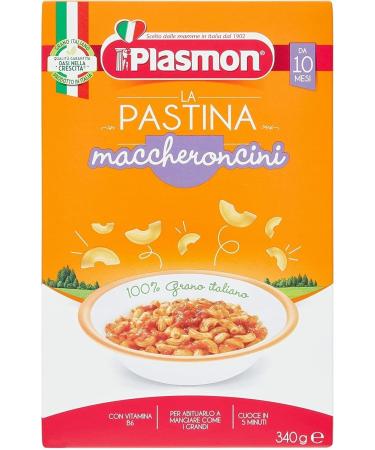 Italian Gourmet E.R. Plasmon Pasta Maccheroncini Pastina Infant Weaning From 10 Months 340g + Pulp Italian Gourmet 400g Set of 6 - Buy Online on GoSupps.com