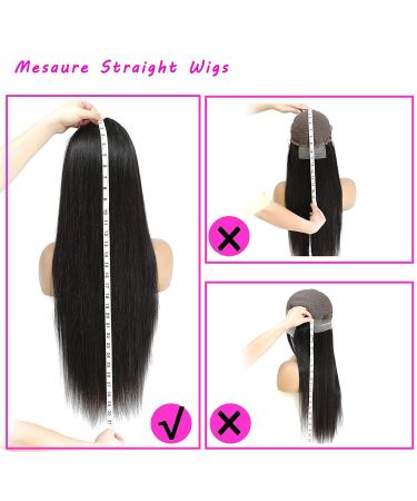 24 Inch 13x6 HD Lace Front Wig Human Hair | Pre Plucked 180 Density Straight Wig for Women | Natural Black with Baby Hair | Glueless - Buy Online on GoSupps.com