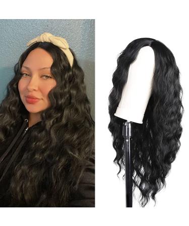 JPONDO Curly Wavy Synthetic Wig 22 Pre-Plucked with Brazilian Human Hair - 150% Density, Natural Color - For Black and White Women - Buy Online on GoSupps.com