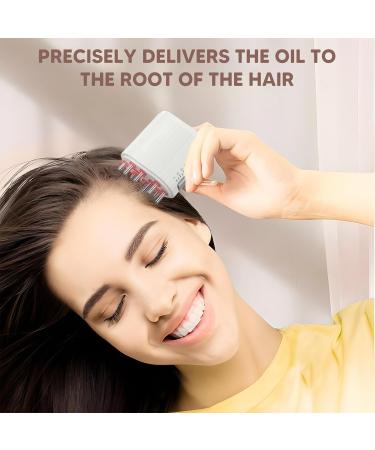 Vusddy 2-in-1 Scalp Massage Brush & Hair Oil Applicator - High-Frequency Vibration for Hair Growth & Treatment - Buy Online on GoSupps.com