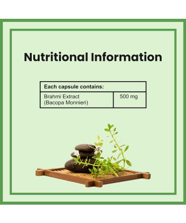 Bacopa Monnieri Brahmi Capsules - 500mg 120 Tablets | | Bacopa Extract | Non - GMO | Gluten & Allergen Free | Brain Supplement | 100% Natural Ingredients | By Ambrosial 60 count (Pack of 2) - Buy Online on GoSupps.com