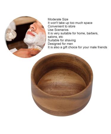 Wooden Men's Shaving Bowl - Burr-Free Compact Foam Mug for Home & Barber Shop - Buy Online on GoSupps.com