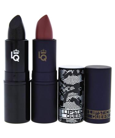 Lipstick Queen Smokey Lip Women's 2 Piece Kit: Black Lace Rabbit and Mauve Sinner - Buy Online on GoSupps.com