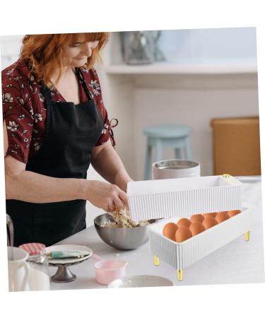 jojofuny Box Household Egg Holder Egg Tray Eggs Holder The Pet High Branch Anti-collision White re-usable White 26.5X16X10CM - Buy Online on GoSupps.com
